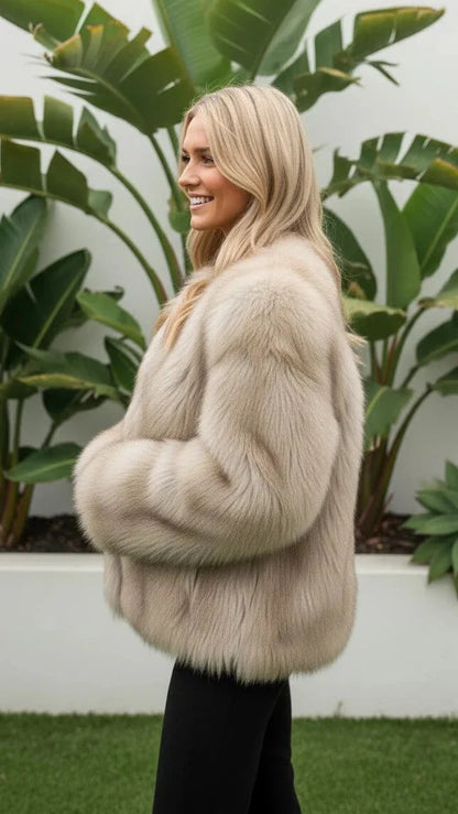 Women'S Oversized Faux Fur Coat
