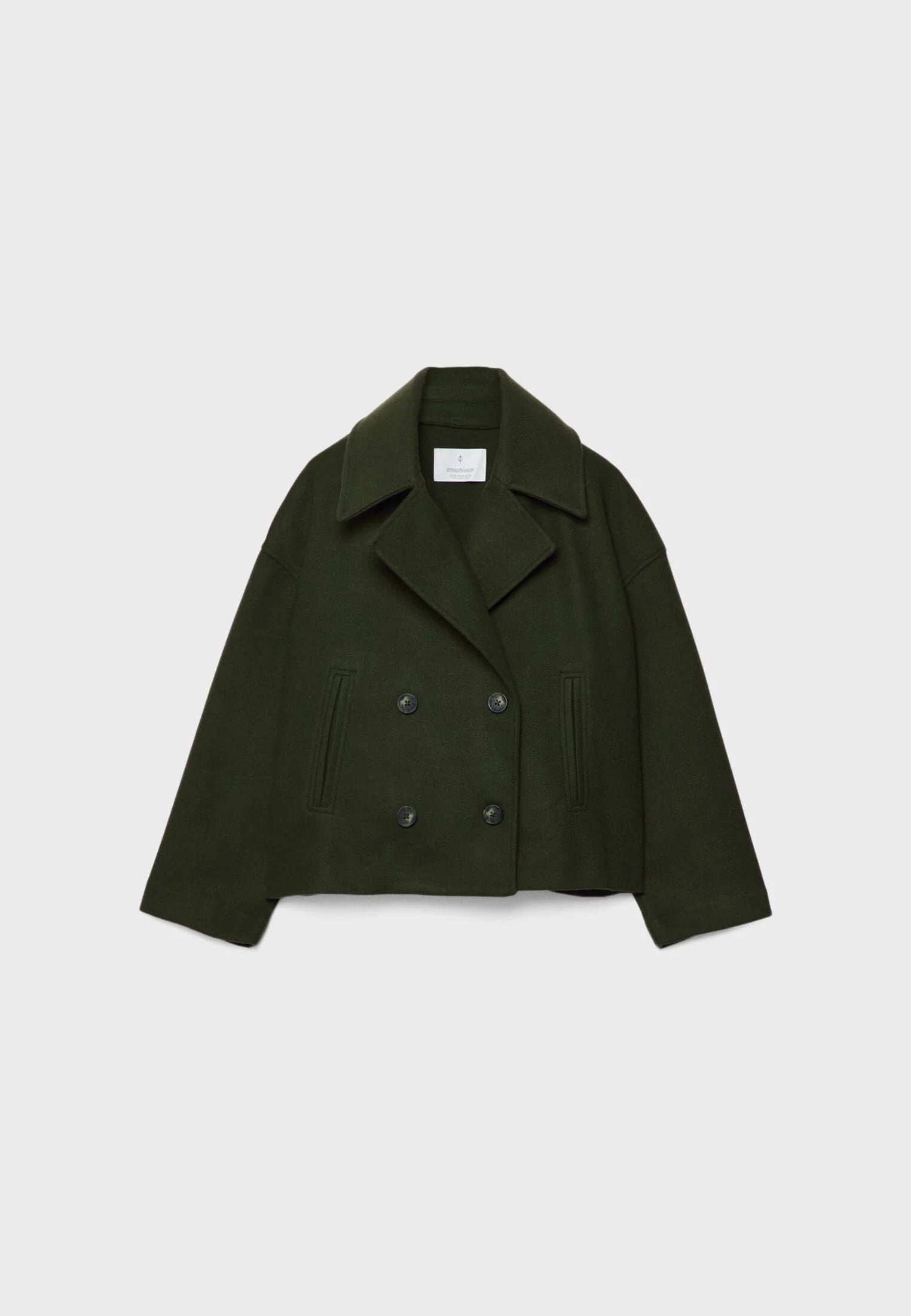 Women'S Short Coat – Double Breasted Elegant Chic Transition Jacket